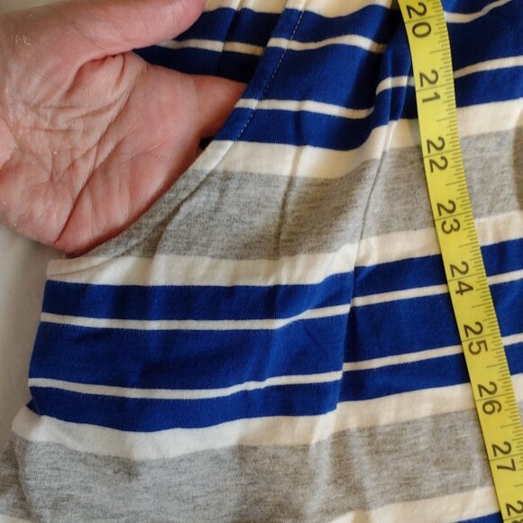 Girl's Land's End Blue Striped Cotton Dress. Nice Condition , Size 10-12 - Picture 9 of 12